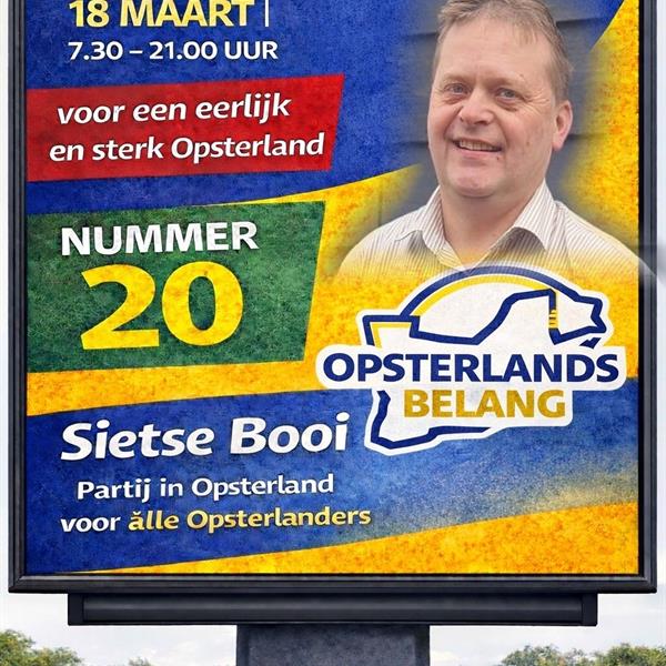 Stem nr 20: Sietse Booi Opsterlands Belang!.