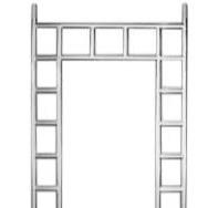 Rolsteiger doorloopframe BASIS rechte pen 135 x 200 cm
