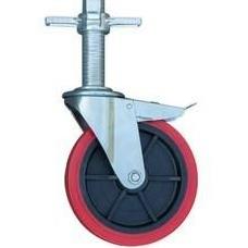 Rolsteigerwiel rubber met stalen spindel diameter 200 mm