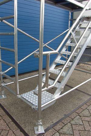 Leuningen geschikt voor steigertrappen 190 250 305 cm.