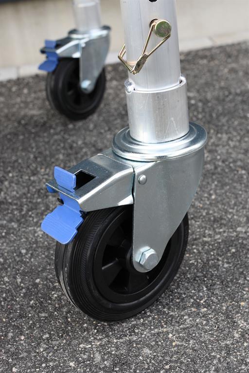 Kamersteigerkeuze - wielen diam 125 & 150 mm met rem