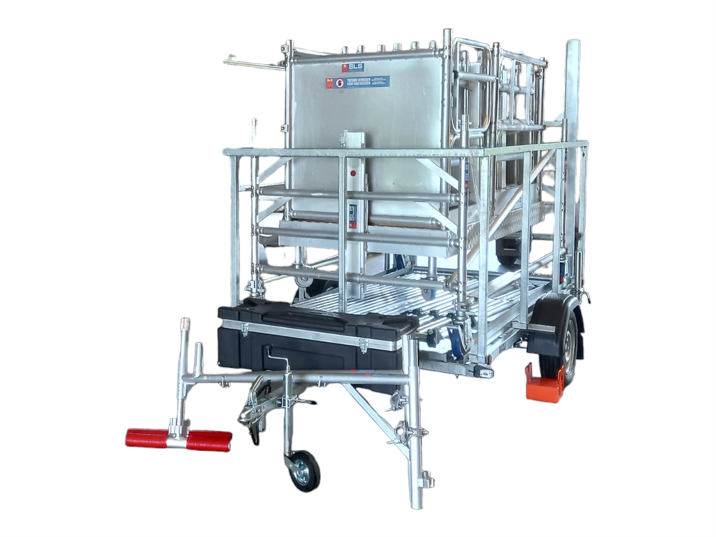 Rolsteigerlift aanhanger geschikt voor type L Met kist en steunpoten