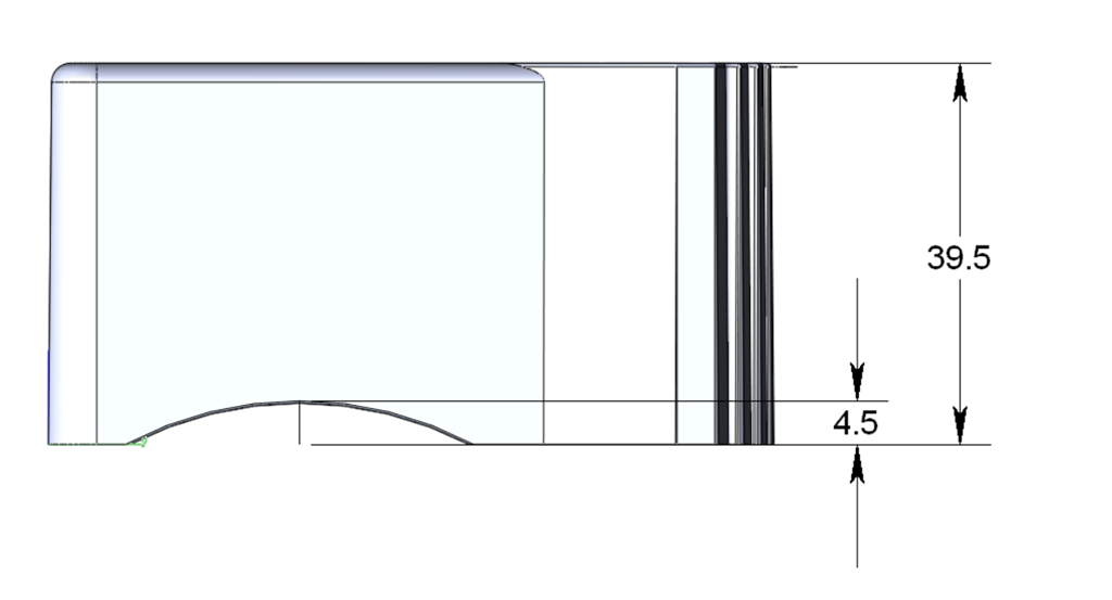 rightside-Ladder Stabilisator einddoppen 50 x 20 mm