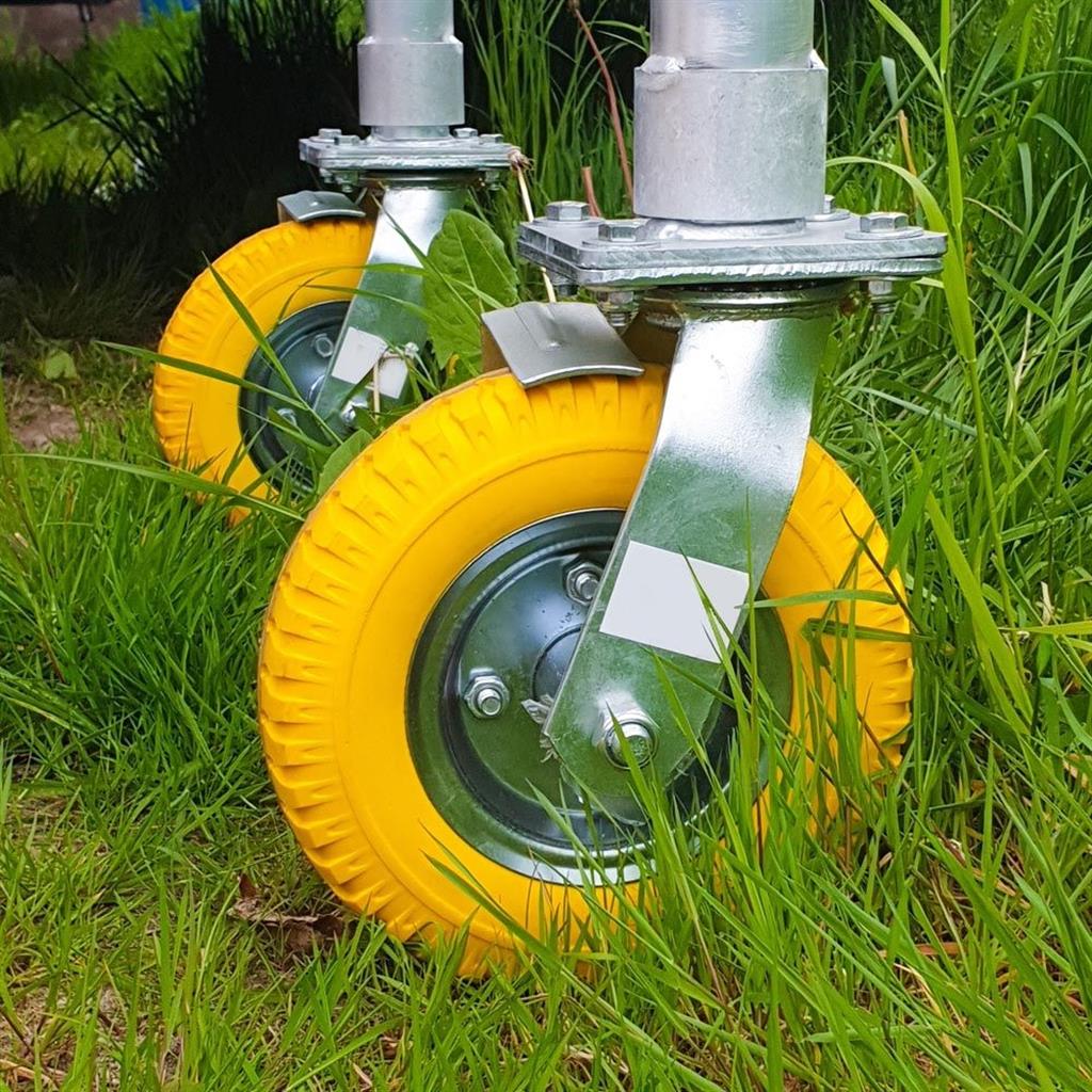 Tuinsteiger wiel met aluminium spindel - diam 200 mm