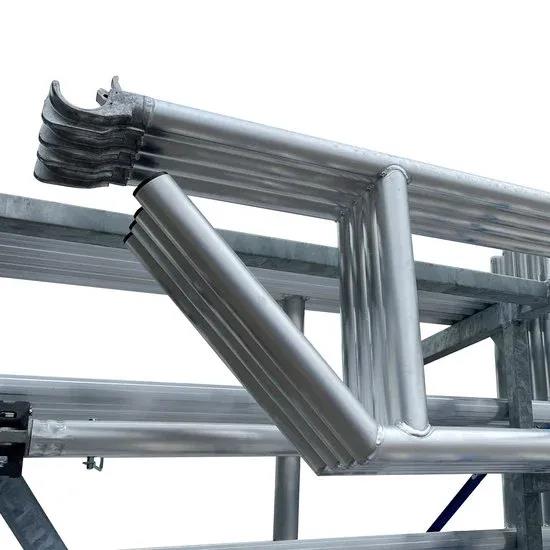Trappentoren 135x250 vervoeren op steigeraanhanger