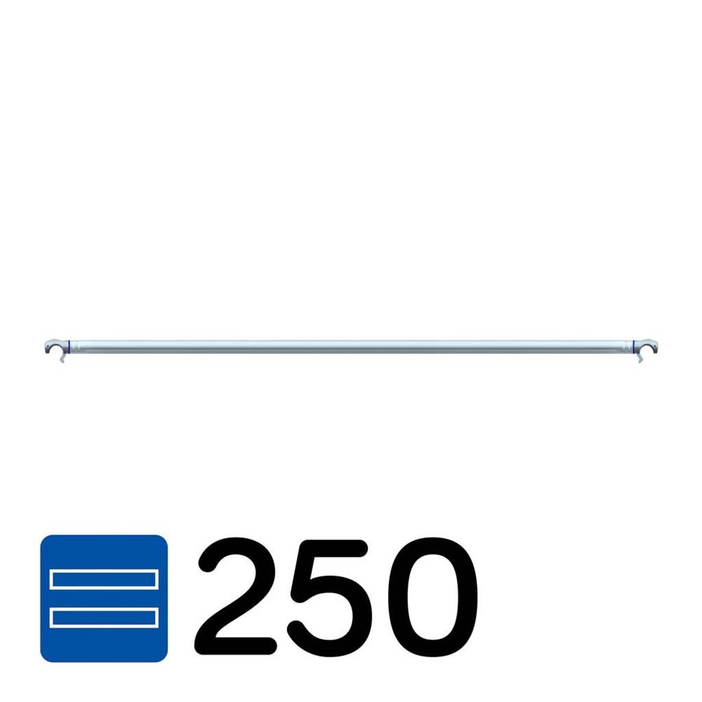 Rolsteiger horizontaal schoor hart op hart klauw 250 cm - Steiger & Ladderspecialist