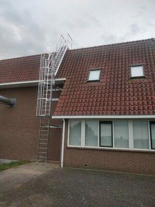 Kooiladder met aluminium dakladder-SLS