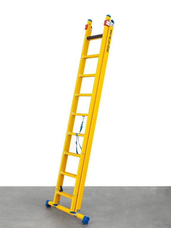 Kunststof 2 delige reformladders - met stabilisatie balk geleverd  optie.