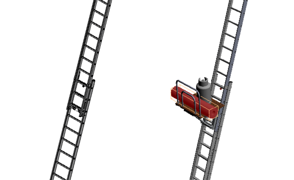 Verhuur van: Ladder met liftsysteem = De Lichte Ladderlift 