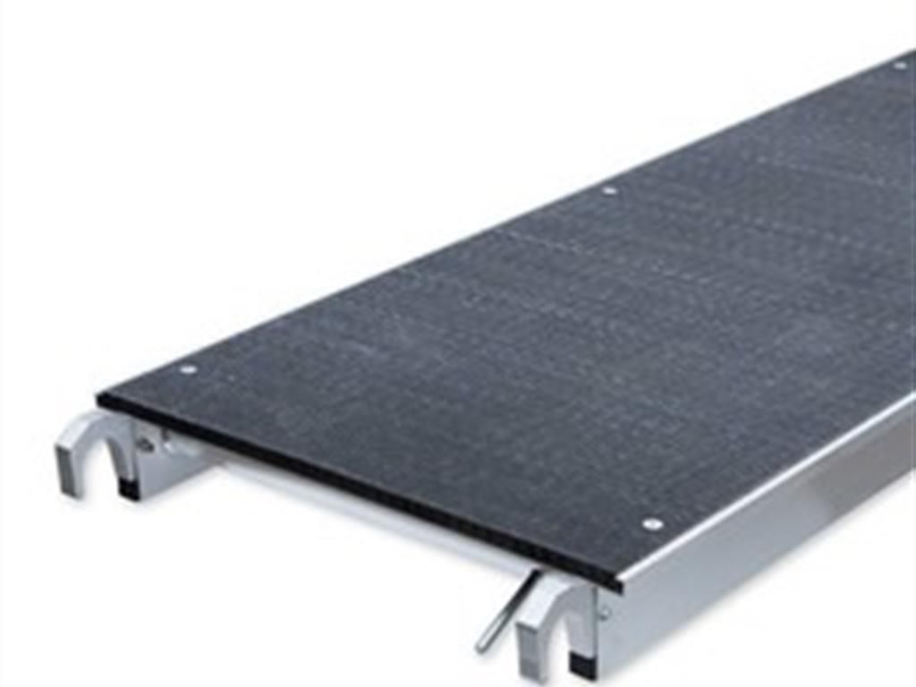 Rolsteiger lichtgewicht platform met horizontaal schoren 400 cm.
