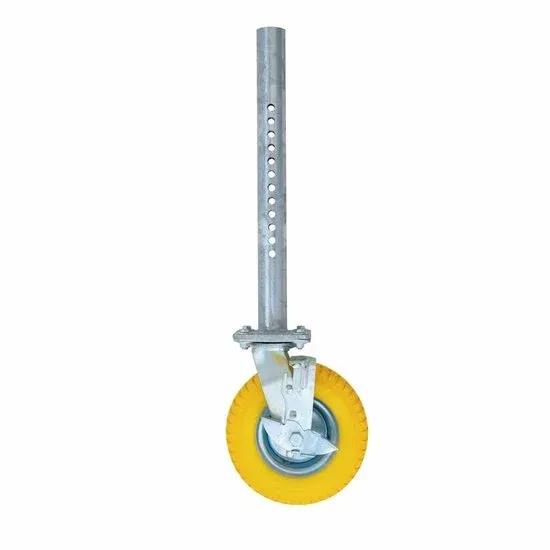 Set van vier dubbele kamersteiger terreinwielen 200 mm met borgclips